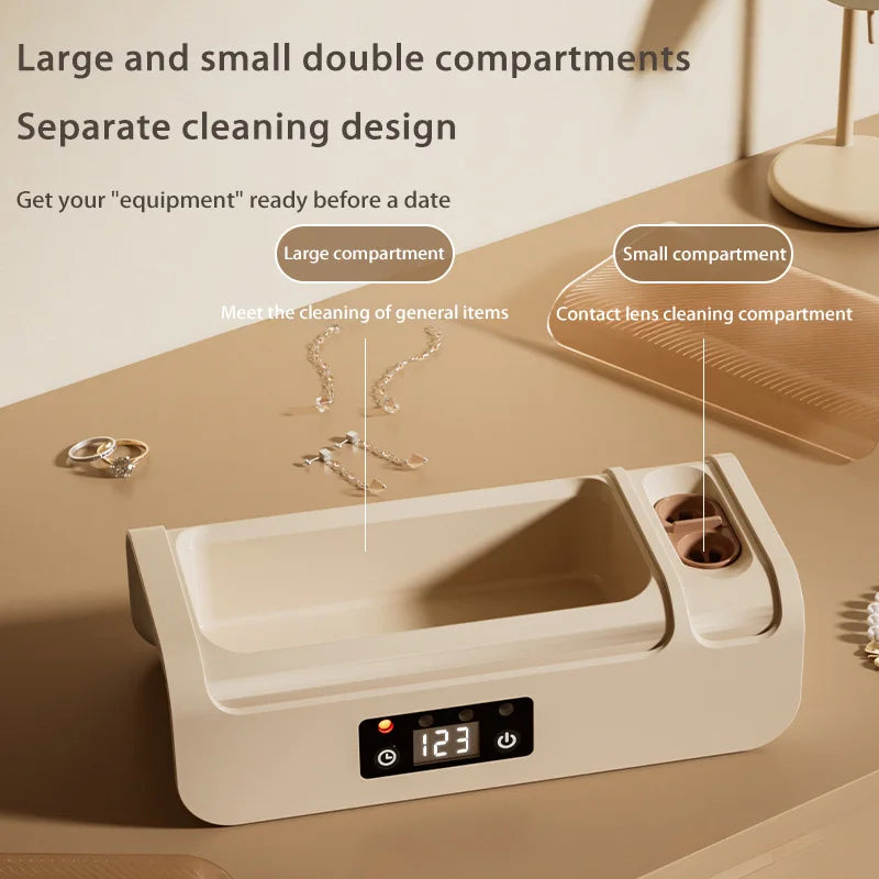 Xiaomi MIJIA Ultrasonic Glasses Cleaning Machine Screen Display Ultrasound Jewelry Denture Cleaner High Frequency Ultrasonic