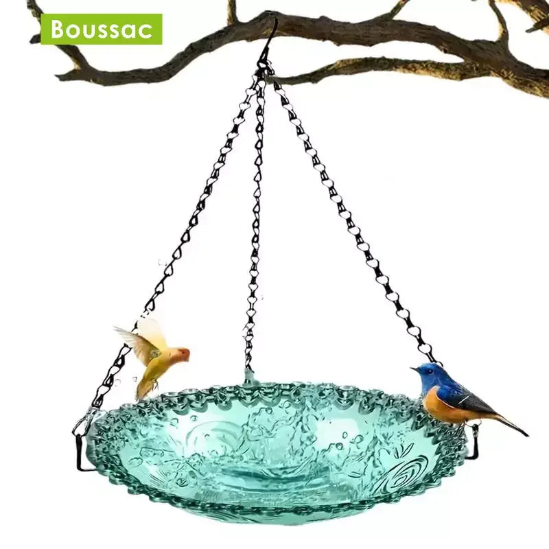 New Bird Flower Shaped Hanging Bird Feeder Birdbath for Garden Outdoor Decor Yard Farm Supplies Hummingbird Feeder Supplies