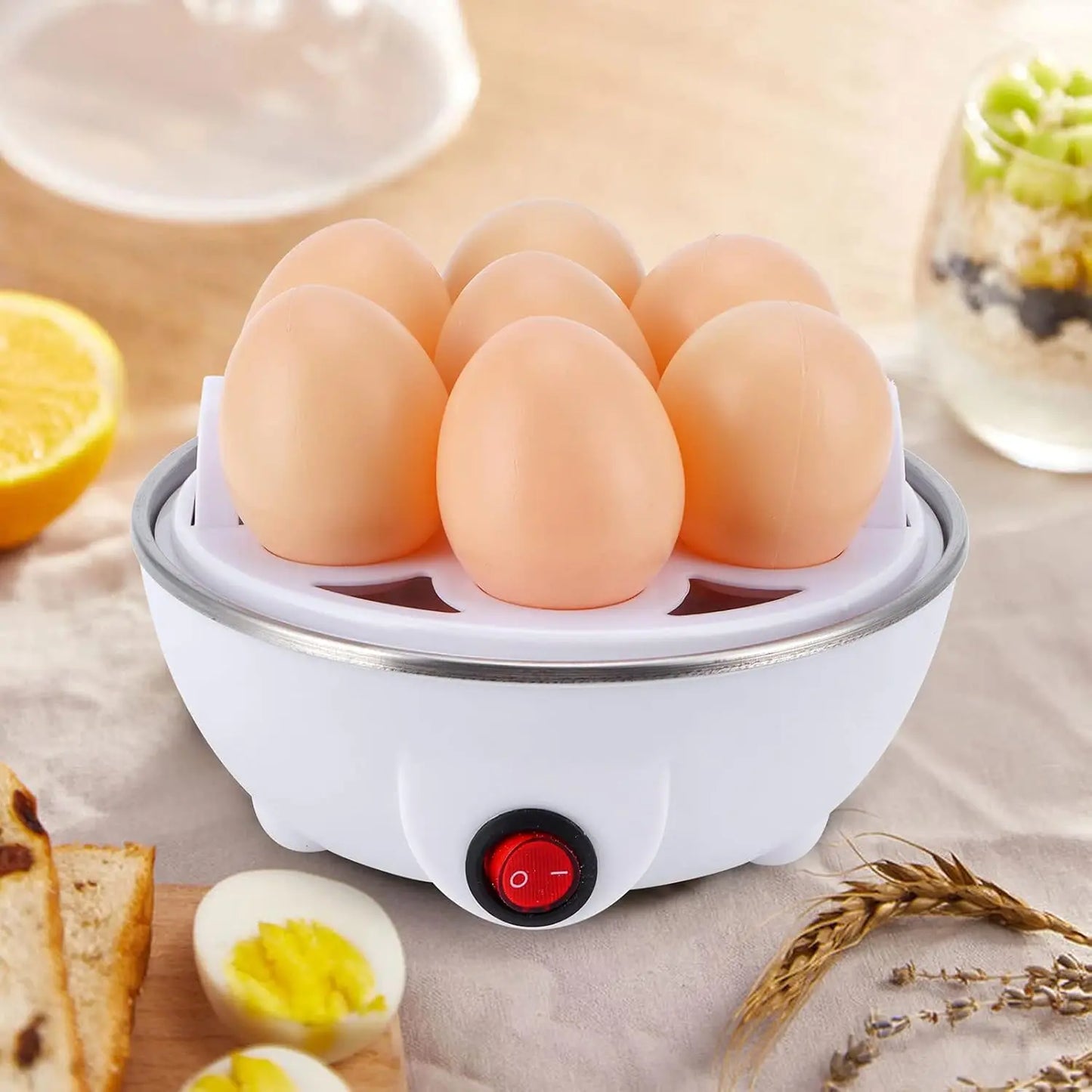 Electric Egg Cooker Boiler Maker Soft Medium or Hard Boil 14 Egg Capacity Two Layer Egg Maker,Egg SteamerWith Automatic Shut Off