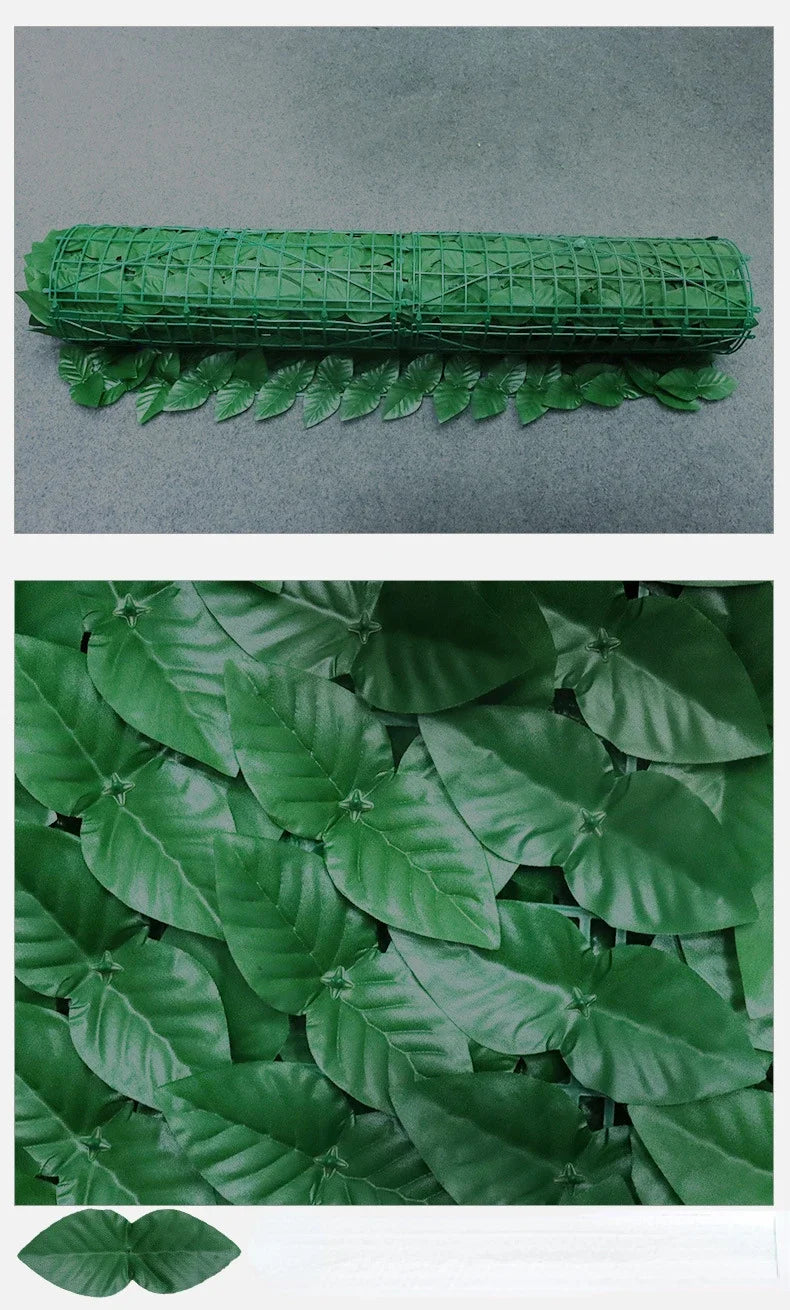 Artificial Leaf Privacy Fence Screen  Fake Hedge Panels Balcony Screen Ivy Leaves Fence Screen for Wall Garden Patio Decor
