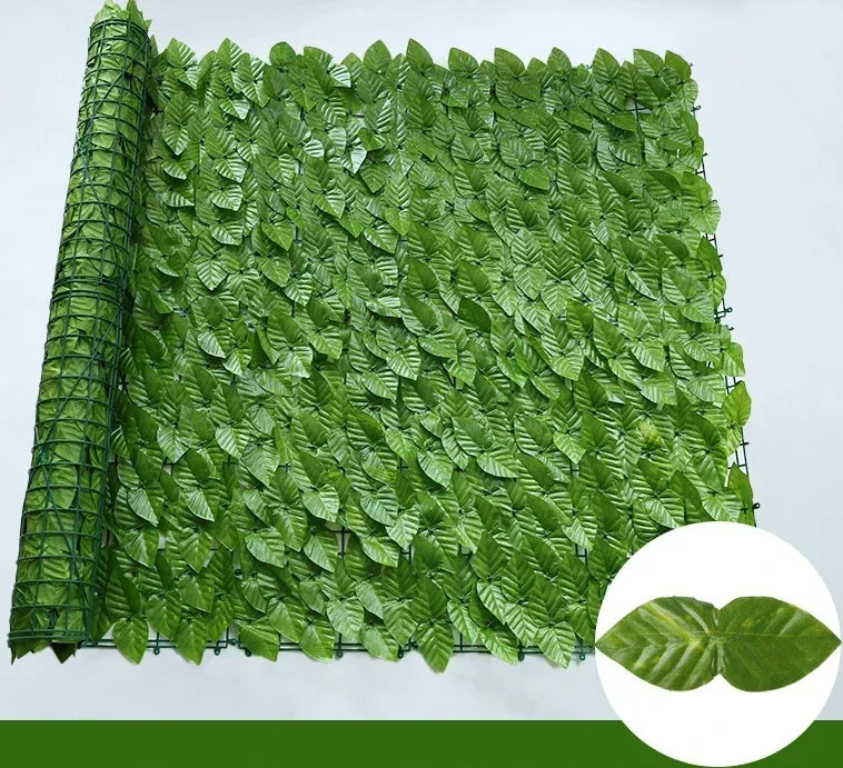 Artificial Leaf Privacy Fence Screen  Fake Hedge Panels Balcony Screen Ivy Leaves Fence Screen for Wall Garden Patio Decor