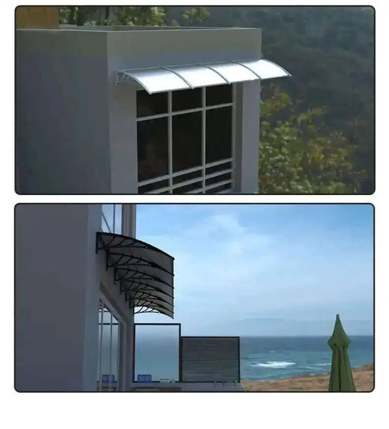 Fashionable Aluminum-plastic Panel Awnings for Outdoor Rainproof UV-proof Silent Awning Modern Simple Awnings for Door Head