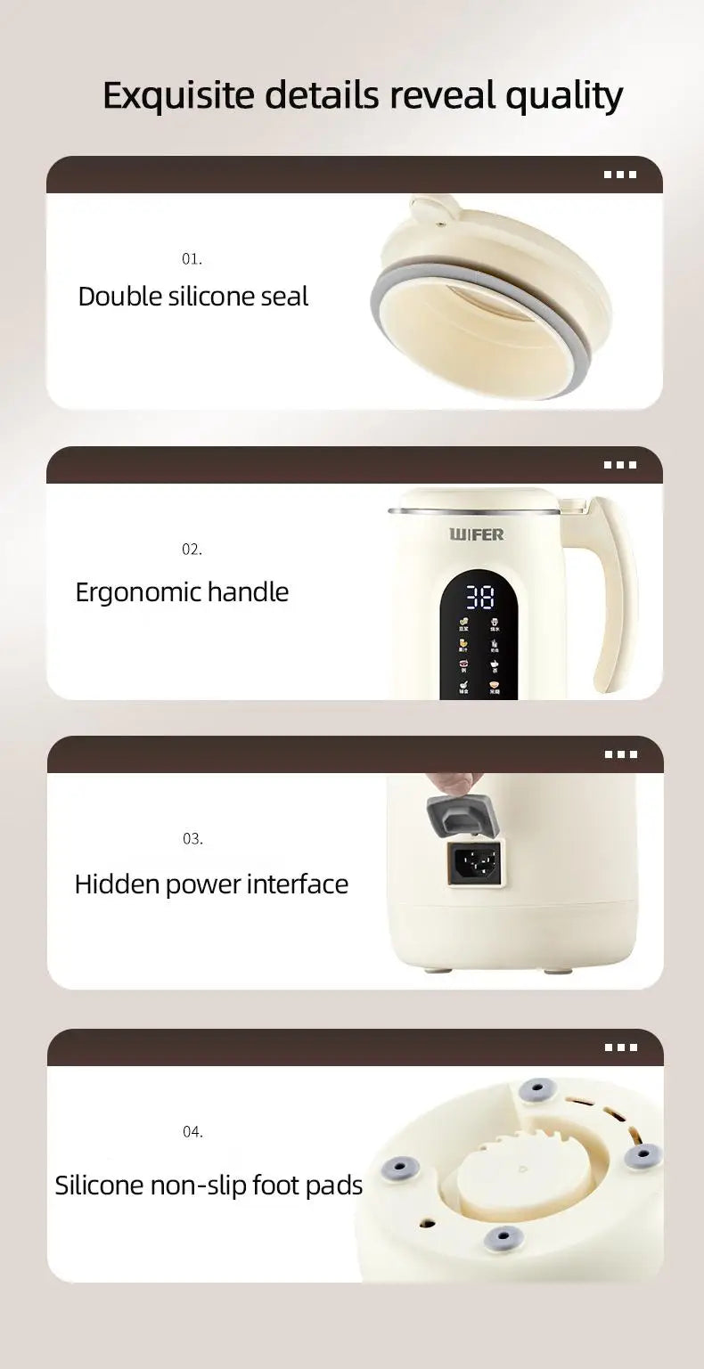 Automatic Soy Milk Machine Electric Juicer Blender Multifunctional Wall Breaking Machine Soybean Milk Maker Breakfast Machine