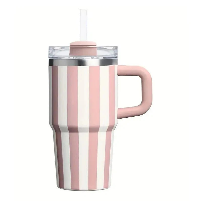 20Oz 580Ml Thermal Water Bottle Handle Straw Drinkware Hot Cold Stainless Steel Thermo Portable Car Coffee Cups Thermal Mug Gift