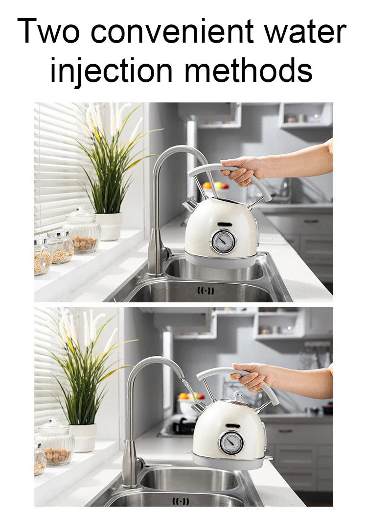 Long Spout Mouth Electric Kettle Stainless Steel Hot Water Temperature Control Meter Display Heating Boiler Pot Boiling Teapot