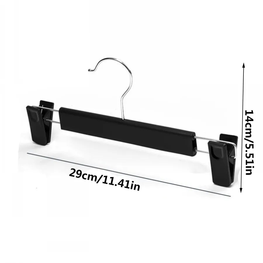 5PCS Pants Hangers with strong seamless Clips Adjustable clamp Rack Skirt Hangers Non-Slip Trousers Hanger Jeans Clothes Hangers