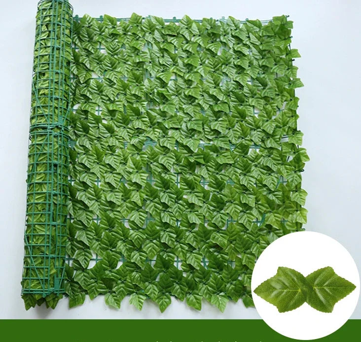 Artificial Leaf Privacy Fence Screen  Fake Hedge Panels Balcony Screen Ivy Leaves Fence Screen for Wall Garden Patio Decor