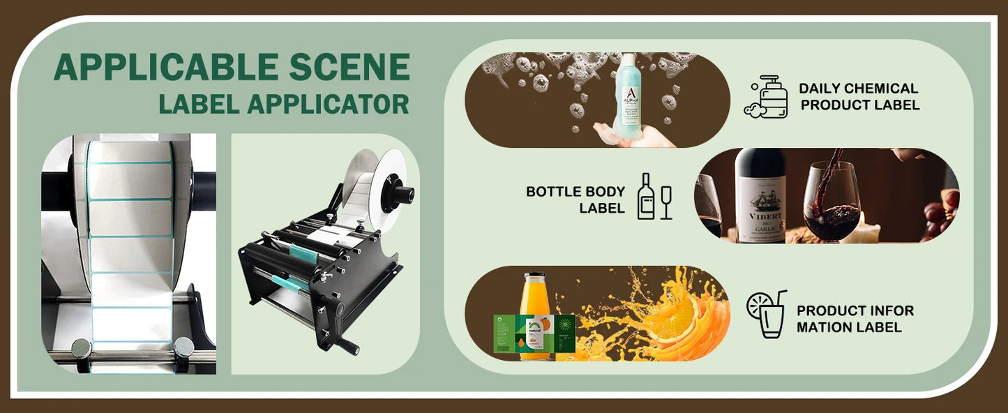 Mini Manual Adhesive Sticker Handle Small Jar Plastic Round Bottle Labeling Machine Paper Labels Semi-auto Packing Machine