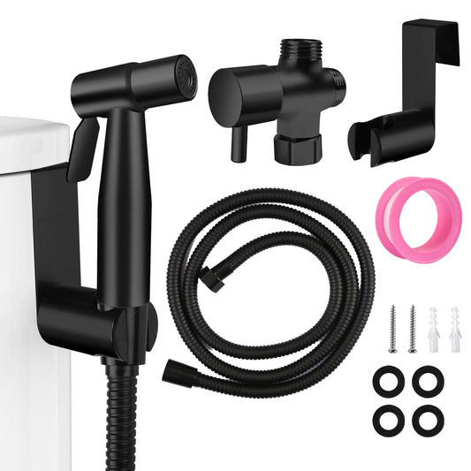 Handheld Bidet Sprayer Set 304 stainless steel Spray Gun Shower Handheld Toilet Bidet Faucet Sprayer Shower Nozzle Self Cleaning