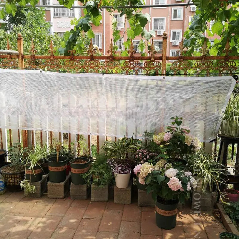 0.33MM Transparent PE Tarpaulin Garden Plant Shed Keep Warm Grid Rainproof Cloth Balcony Windows Rain Cover Waterproof Awning