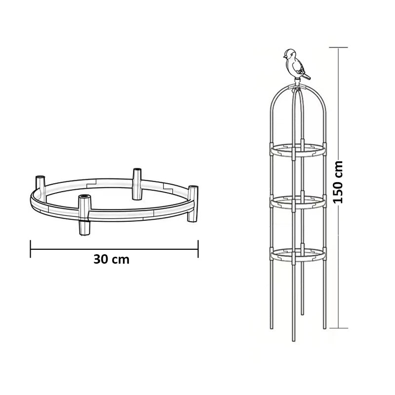 Climbing Plant Trellis Garden Tomato Support Cages For Flowers Plants Support Frame Trellis Climbing DIY Flower Vines Pot Stand