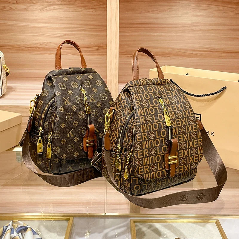 Women’s Fashion Leather Backpack Travel Ready Stylish and durable design, perfect for everyday use, school, or travel.