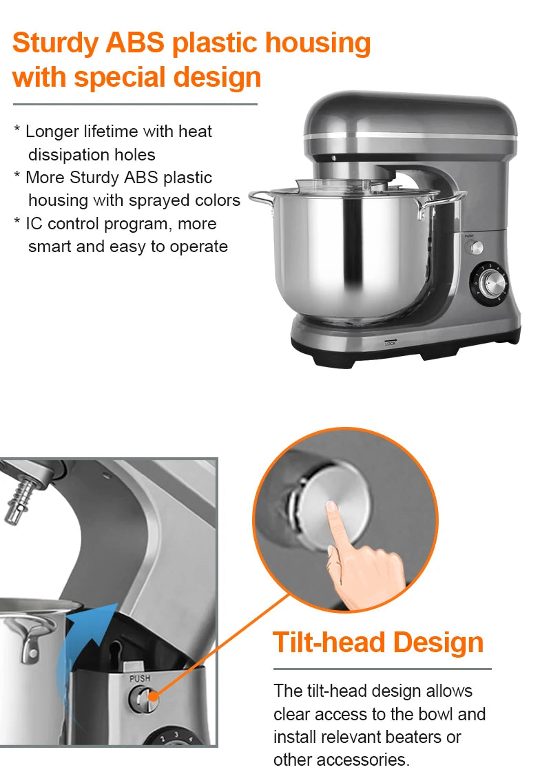Home Stand Mixer High Power Capacity 2000W 11L Cake Bread Dough Mixer Planetary Electric Home Kitchen Appliance Food Mixer