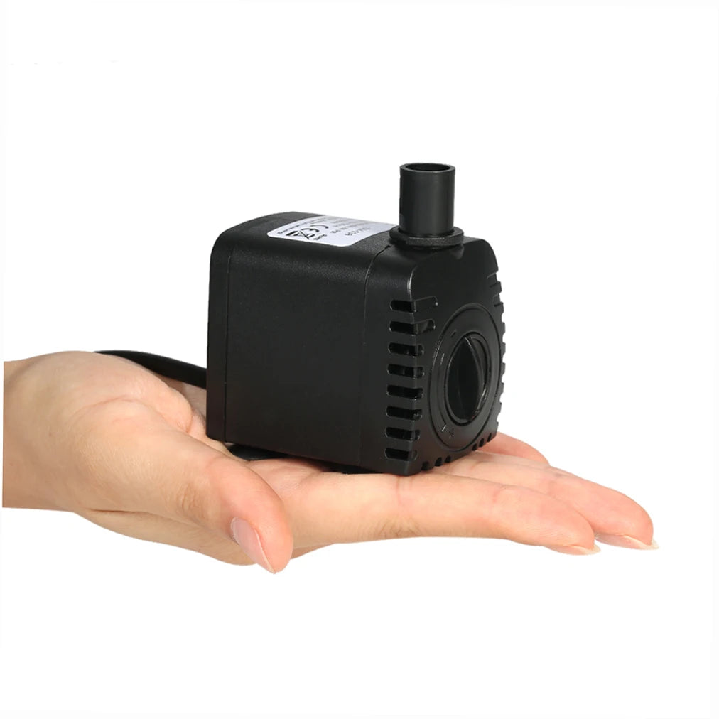 600L/H 8W Submersible Pond Water Pump for Aquarium Tabletop Fountains Pond Water Gardens and Hydroponic Systems with 2 Nozzles