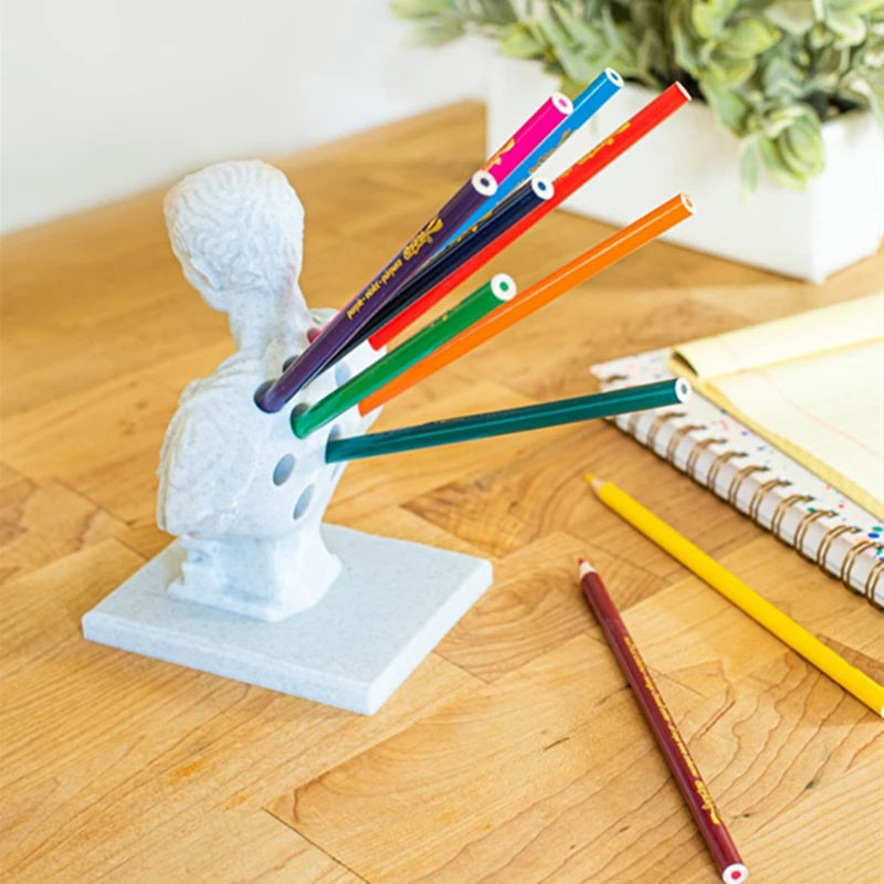Julius Caesar statue Office Desk Pen Holder Office Desk Organizer Office Decor pen Rack Gift Stationery teacher gift