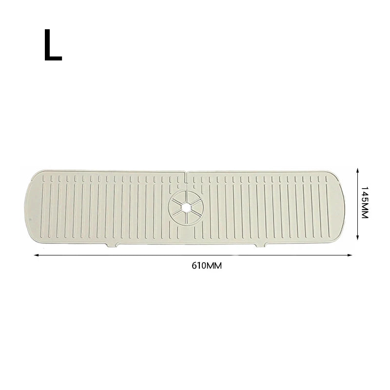 Silicone Faucet Drain Pad Kitchen Household Anti-Splash Non-Slip Faucet Pad Dry Foldable Washing Countertop Soap Non-Slip Pad