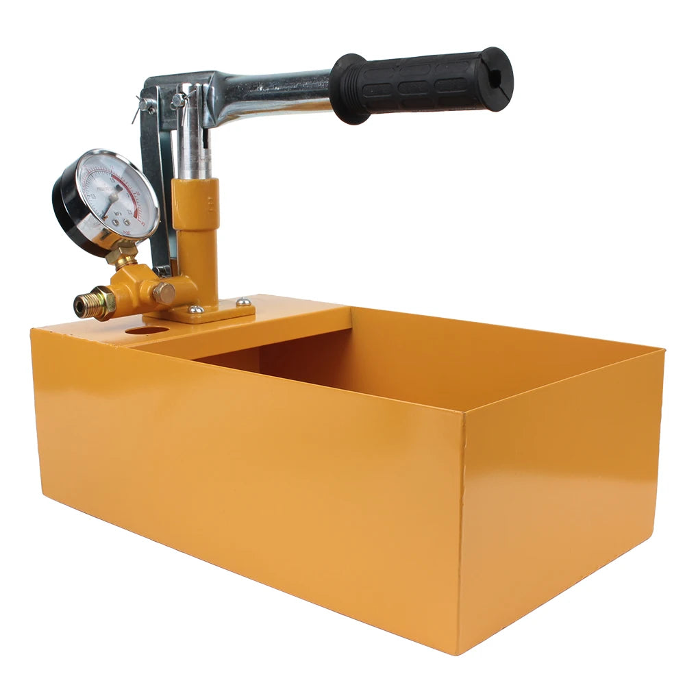 25KG Water Pressure Tester Oil Test Pump 2.5MPa Pressure Test Pump with G1/2" Hose Manual Hydraulic Test Pump Machine