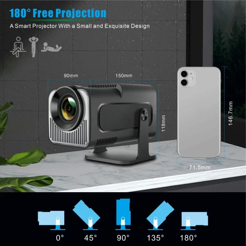 Xiaomi Android 11 HY320 Mini Projector 4K Native 1080P Dual Wifi6 BT5.0 Cinema Outdoor Portable Projetor Upgrated Home Theater