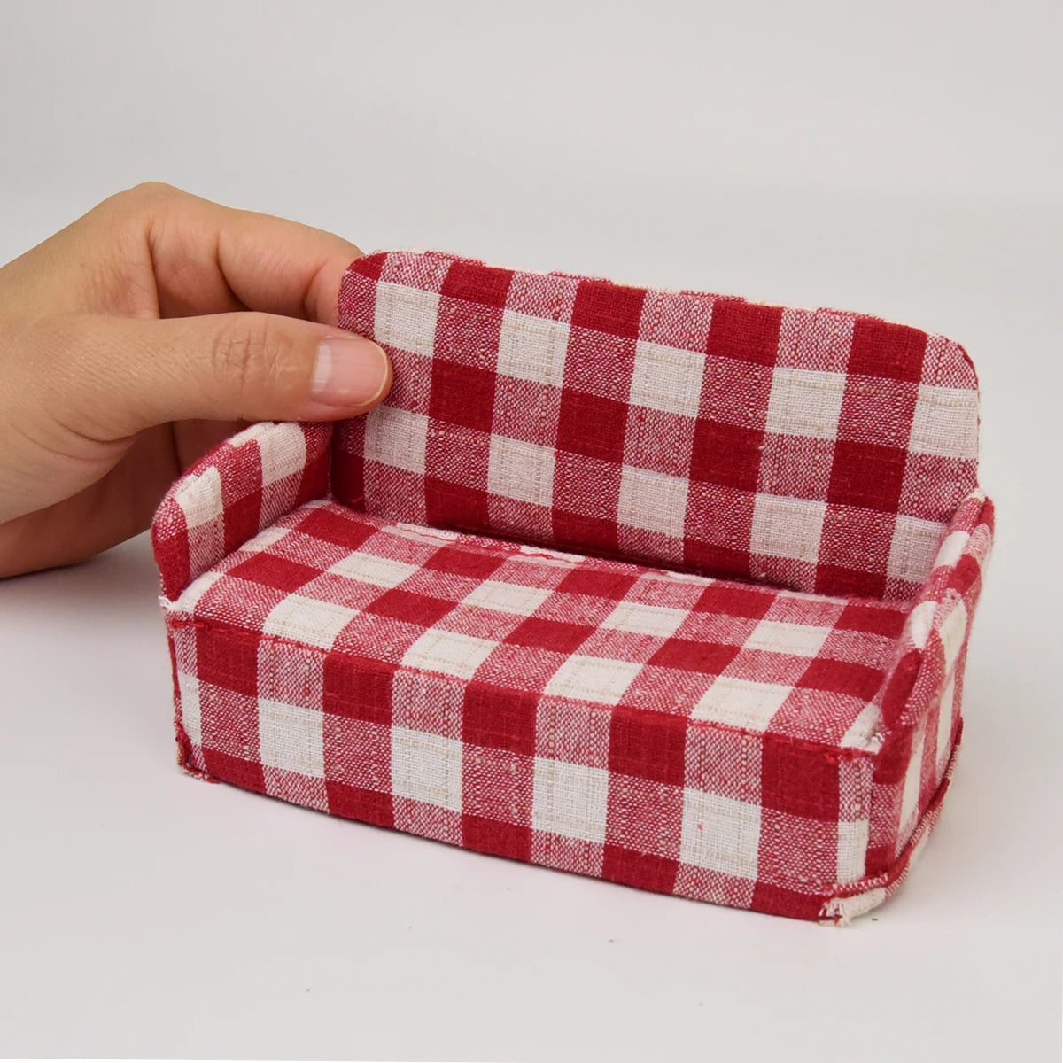 1：12Miniature Simulation Furniture Fabric Foldable  Sofa for minihouse