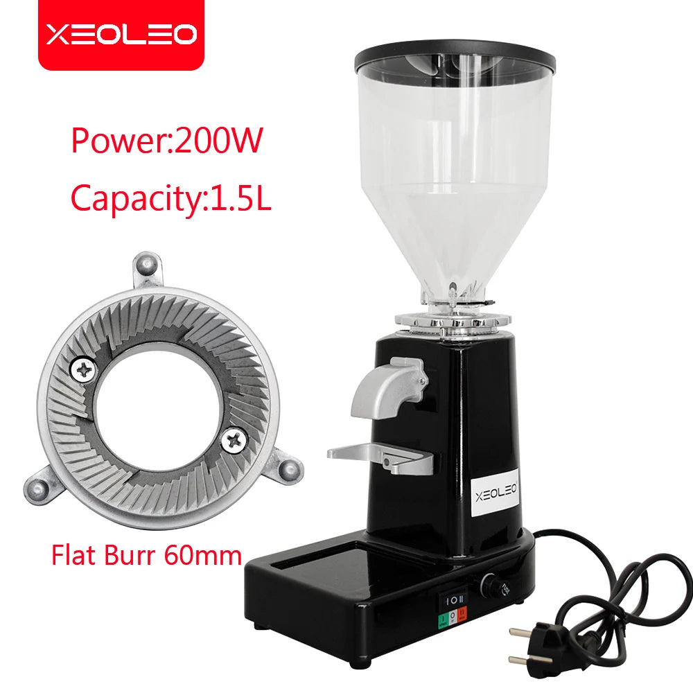 XEOLEO Electric Coffee grinder Commercial&Home Coffee Bean Miller 60mm Burr Grinder Coffee Milling machine Espresso Machine 200W