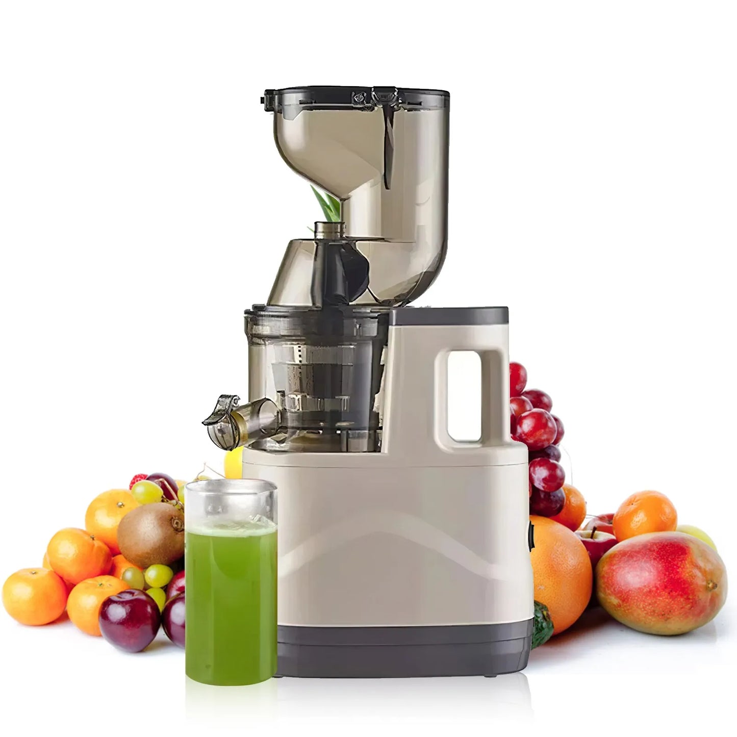 New Juicer Machines 7 inch Slow Cold Press Juicer Tool with Large Feed Chute Cold Press Juicers for Vegetables and Fruits
