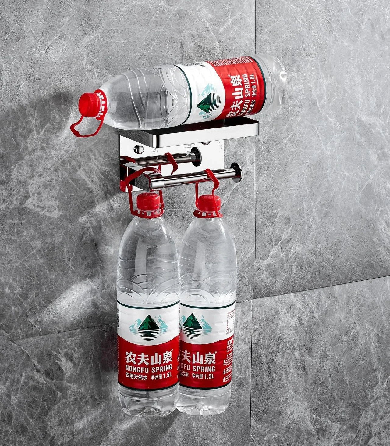 Toilet paper rack 304 stainless steel tissue holder, mobile phone rack, non-punching bathroom roll holder