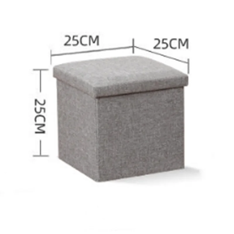 Multifunctional Fabric Organizer Storage Stools Box Foldable Storage Stool Boxes With Padded Seat Home Organization Sundries Box