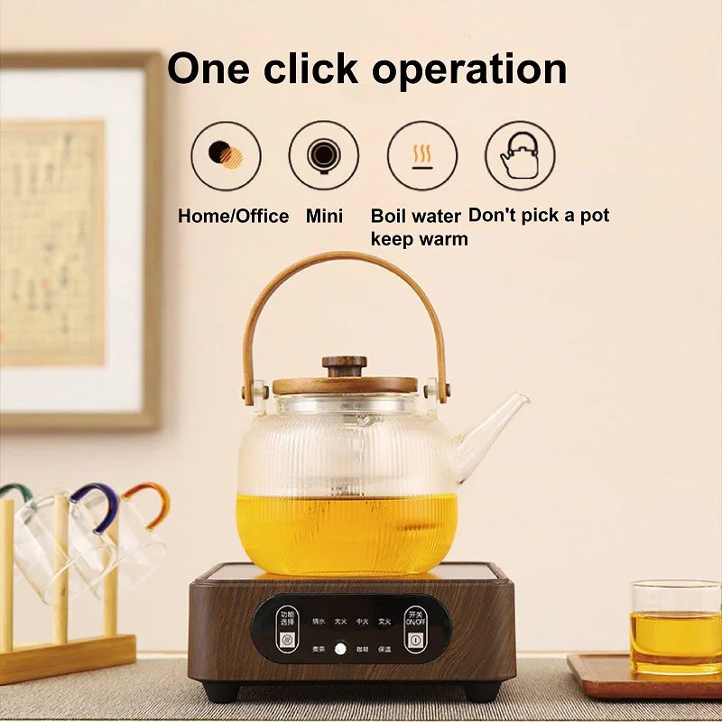 1500W Electric Ceramic Stove Tea Stove Boiling Water Heater Home 8 Gear Heating Stove Tea Maker Water Boiler Auto Keep Warm 220V