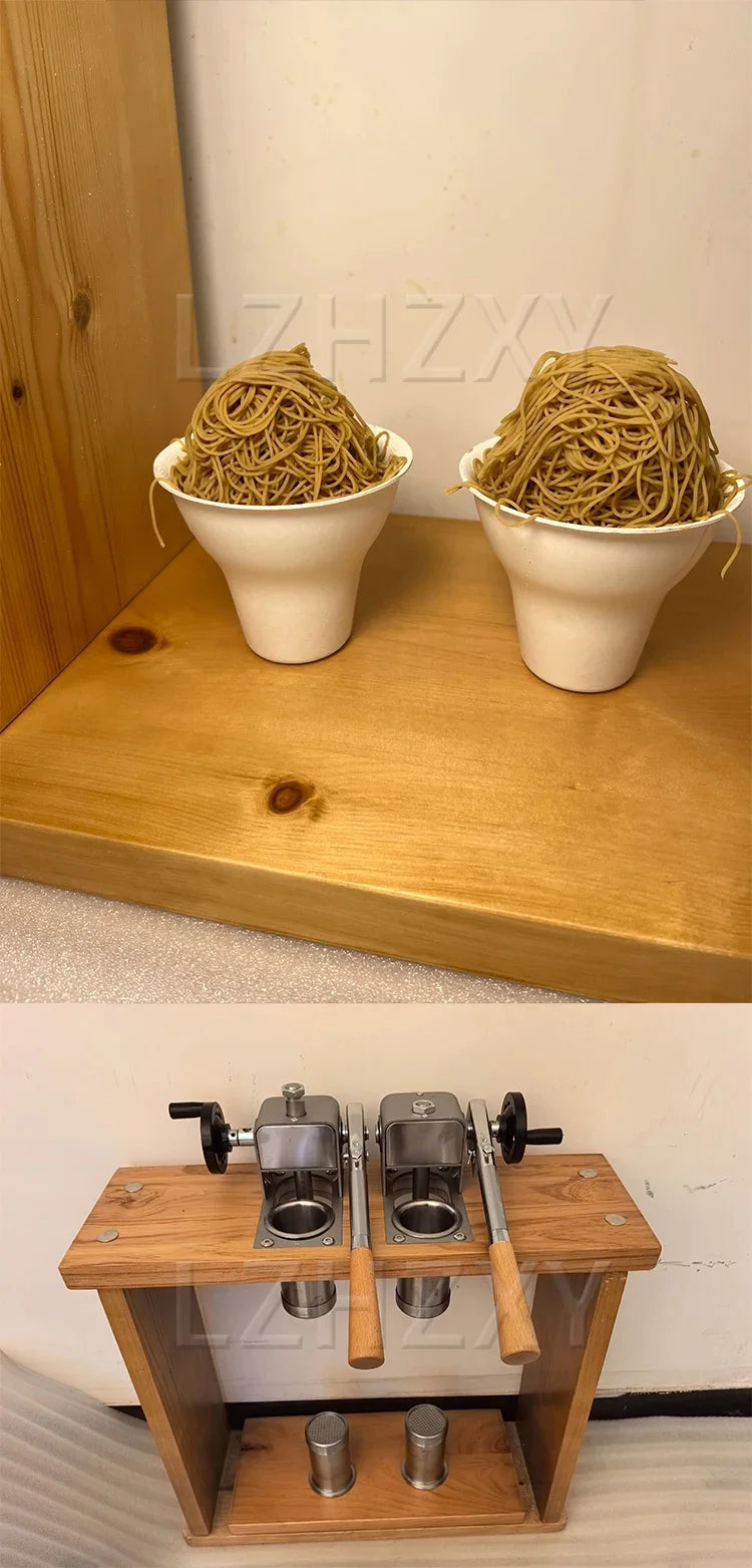 Hand Crack Japan Mont Blanc Ice Cream Maker Matha Gelato Noodle Maker Machine Matcha Mont Ice Cream Tool