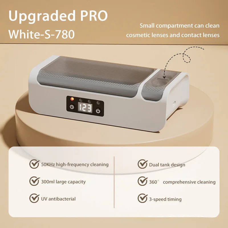 Xiaomi MIJIA Ultrasonic Glasses Cleaning Machine Screen Display Ultrasound Jewelry Denture Cleaner High Frequency Ultrasonic