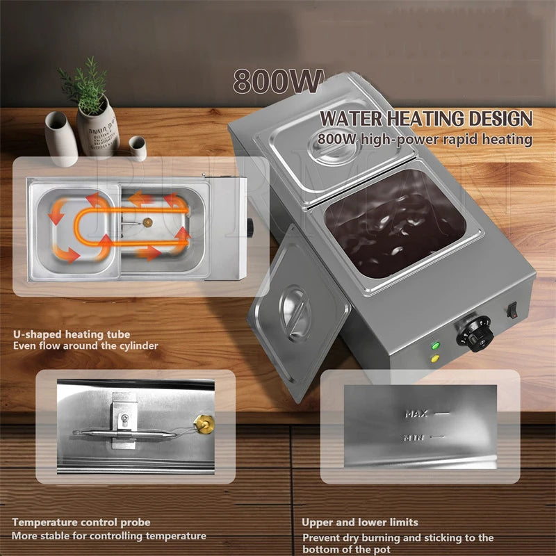Electric Chocolate Melting Machine Furnace Tempering Machine Heating Stove 110V 220V