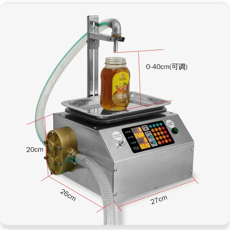 CSY-L15 Flow Weighing Type Fully Automatic Dispensing Filling Machine Honey Sesame Sauce Edible Oil Glue Viscous Liquid