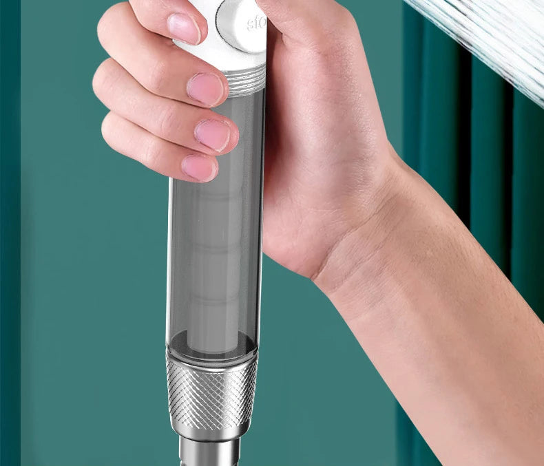10 Spray High-Pressure Water Saving Filtered Shower Head Handheld Showerhead Fall Resistance Black White Bathroom Shower Nozzle
