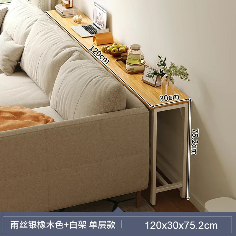 Rear Sofa Gap Table Narrow Side Table Multi-functional Living Room Long Partition Rack Bed Tail Storage Space-Saving Furniture