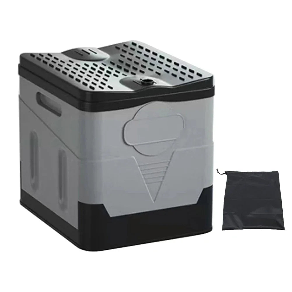 Portable Toilet Car Toilet Bucket Trash Can Travel Outdoor Camp Folding Toilet Reusable For Emergency Self-driving For Adult Kid