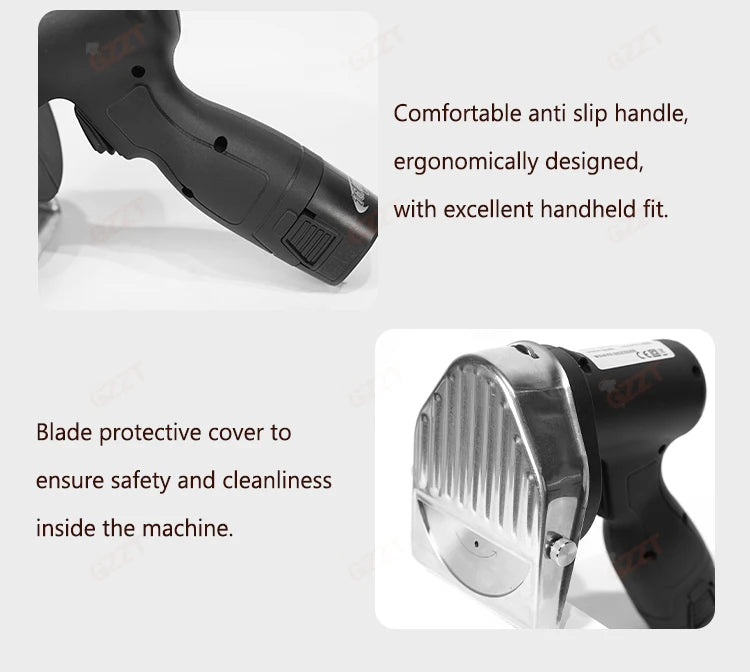 GZZT Cordless Meat Slicer Battery-Charged Handheld Roast Meat Cutter | Shawarma and Doner Slicing Knife Efficient Cutting Tool
