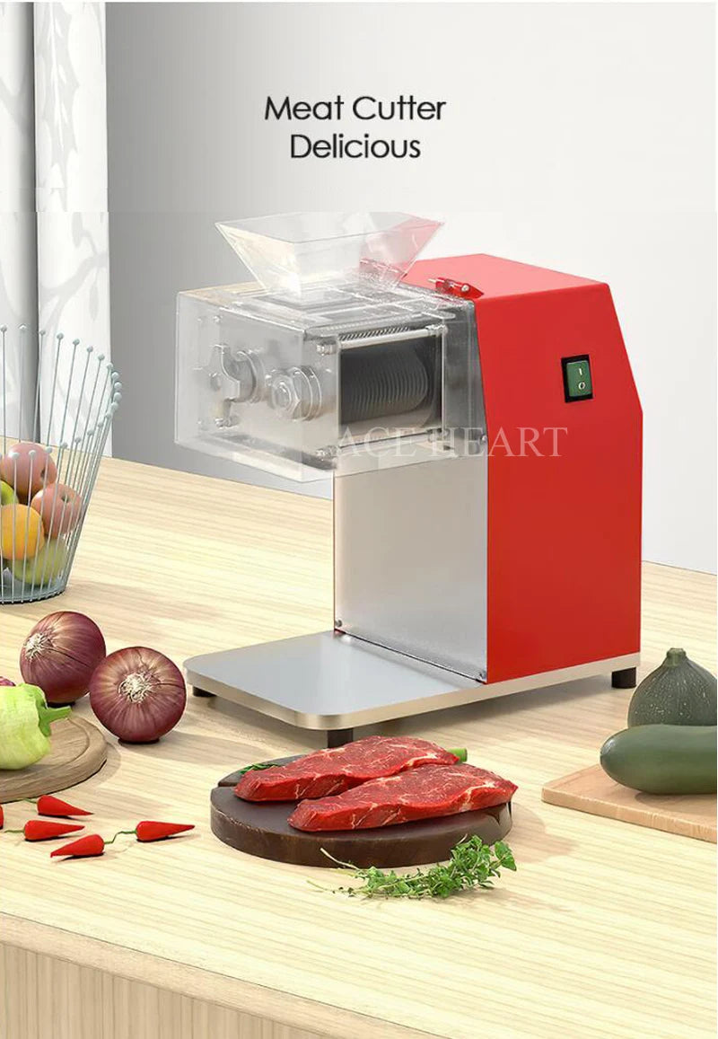Meat Slicer Commercial Stainless Steel Meat Slicing Machine Meat Shredded Diced Machine 110V 220V