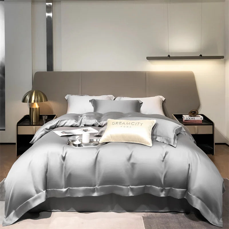 Dreamreal Pure Bamboo Bedding Set for Hotel Home Luxury Organic Bamboo Duvet Cover Fitted Bed Sheet Sets Pillowcase Cooling Soft