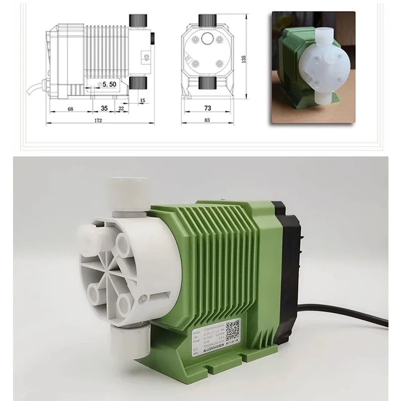 220V Electromagnetic Diaphragm Meterinng Pump Acid Dosing Pump Automatic Electric Micro Dosing Equipment Quantitative Pump