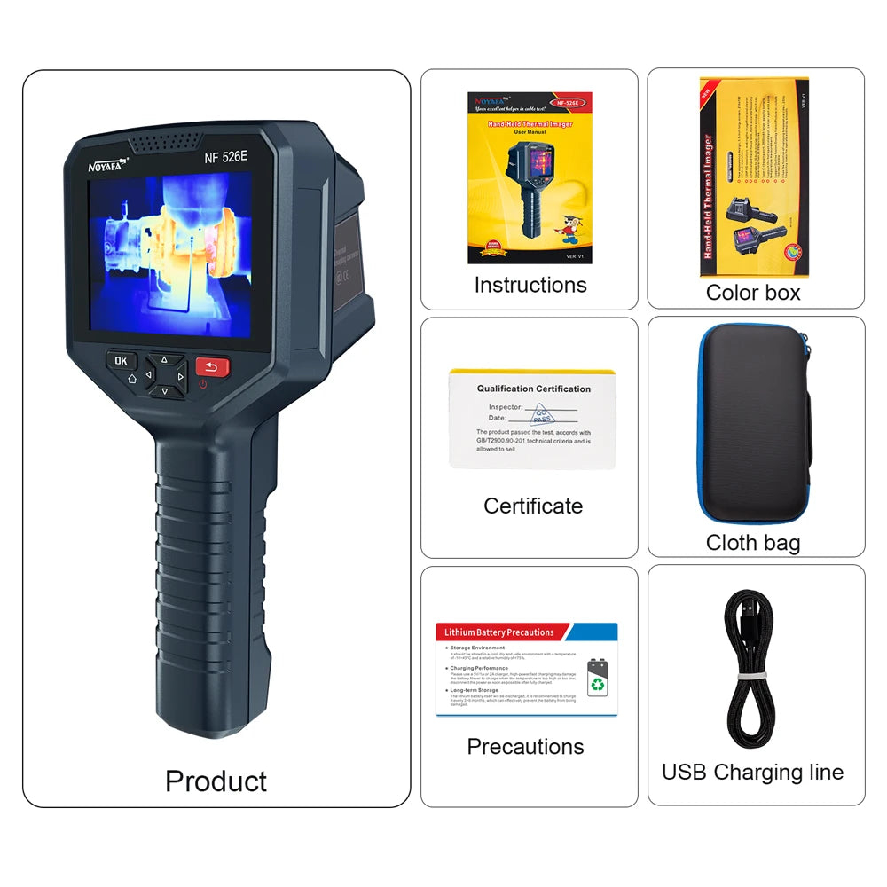 Noyafa NF-526E Professional Thermal Imager 256x192 Infrared Thermal Camera High Sensitive Infrared Thermal Imager for Repair
