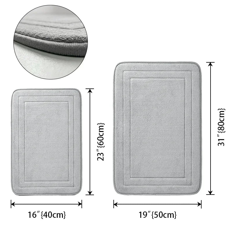1PC Bath Mat & Bathroom Extra Thick & Soft Non Slip Super Absorbent Bathroom Rugs Bath Rug for Bathroom Floor Boden Matte 발매트