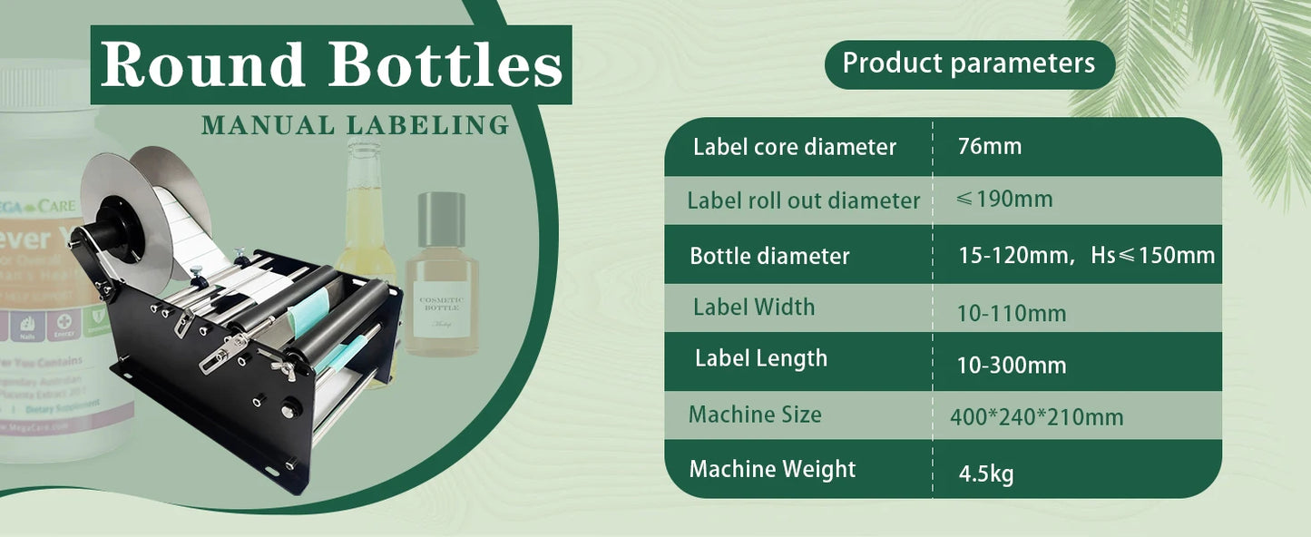 Mini Manual Adhesive Sticker Handle Small Jar Plastic Round Bottle Labeling Machine Paper Labels Semi-auto Packing Machine
