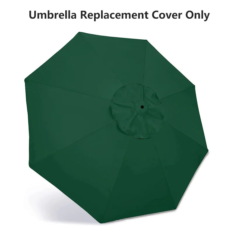 2/2.7/3m UV Protection Parasol Sunshade Umbrella Cover Garden Umbrella Cover Waterproof Beach Canopy Replacement Cover 6/8Ribs