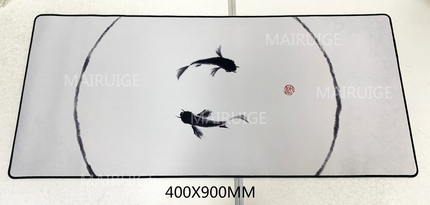 Yin Yang Fish Koi Multi-size Mouse Pad Chinese Style GamerLarge Office Keyboard MouseMat Black White Carpets Mousepad for Laptop