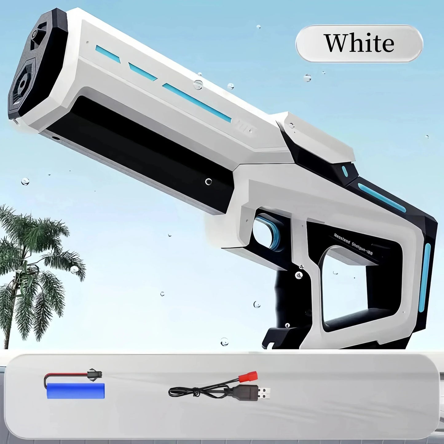 New electric water gun, automatic water suction, large-capacity continuous release, drift children's toy gift
