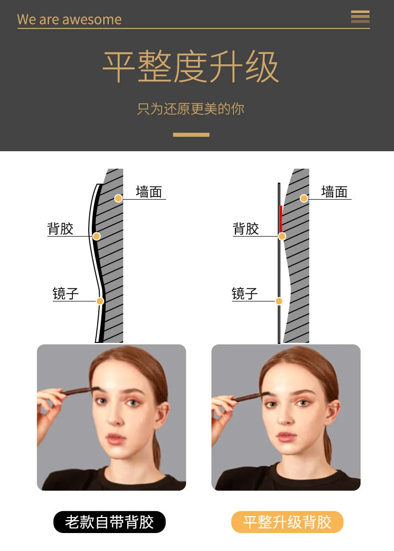Acrylic soft mirror, wall self-adhesive dressing full-body mirror, fitting mirror high definition wall sticker without punching