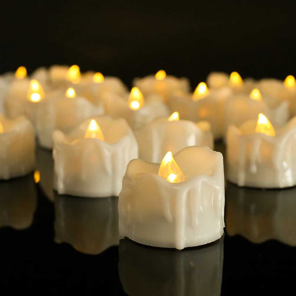 Flameless LED Tealight Candles with Remote Timer
Battery-operated votive candles perfect for weddings, holidays, and everyday décor.