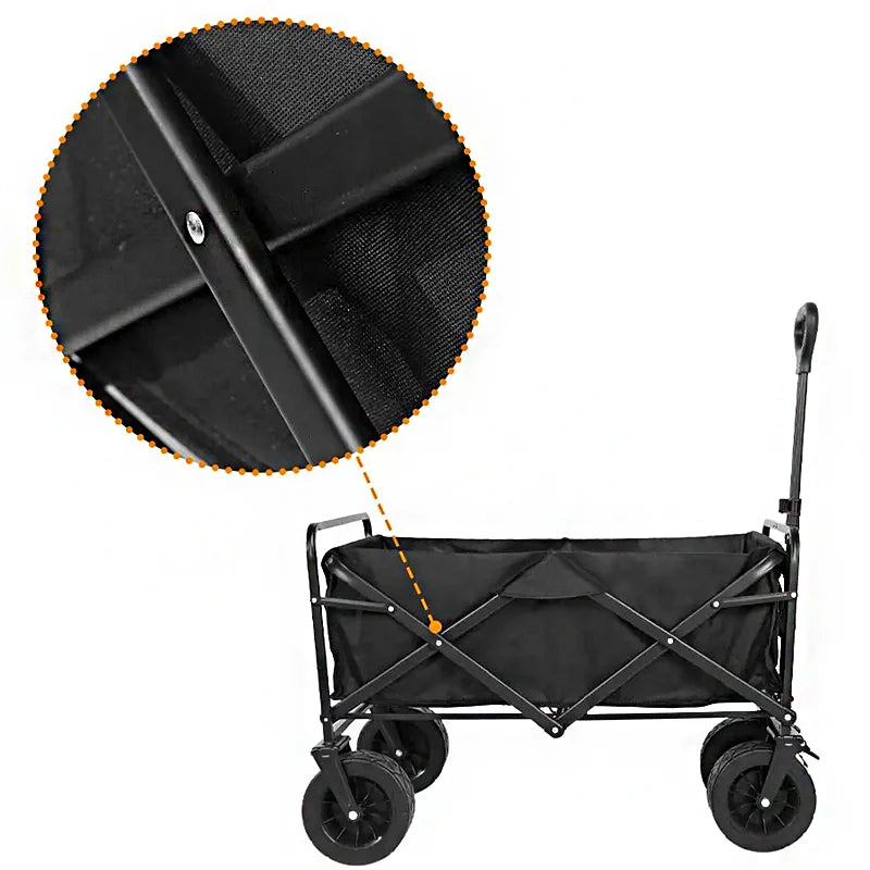Foldable Garden Trolley Handcart Cart Tool Transport With 4 Wheels For Camping Beach Garden Shopping Outputs Load 80-150 kg Size
