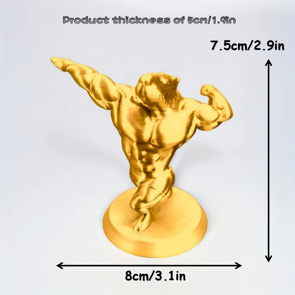 Cute Capybara Muscle Figurine Decorative Statue, Adorable Desktop Display for Home and Office, Perfect Gift