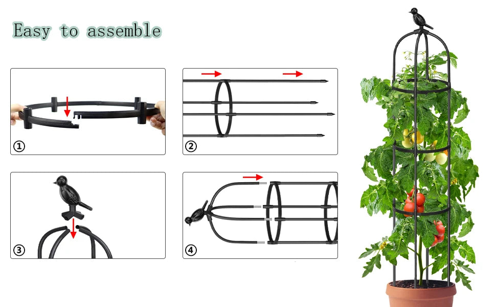 Climbing Plant Trellis Garden Tomato Support Cages For Flowers Plants Support Frame Trellis Climbing DIY Flower Vines Pot Stand